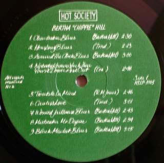Bertha "Chippie" Hill Also Featuring Montana Taylor & Freddie Shayne : Bertha "Chippie" Hill (LP, Album)