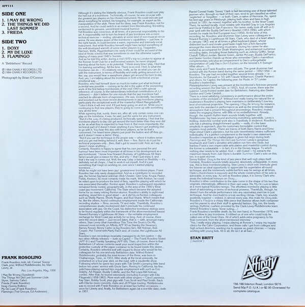 Frank Rosolino : The Rosolino Connection (LP, Album, RE)