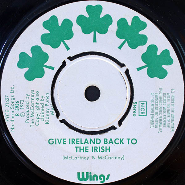 Wings (2) : Give Ireland Back To The Irish (7", Single, Pus)