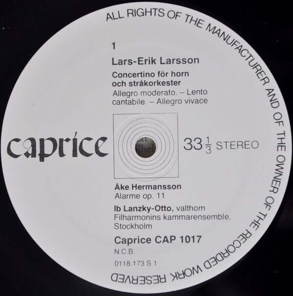 Ib Lanzky-Otto : Larsson, Hermanson, Hindemith (LP, Album)