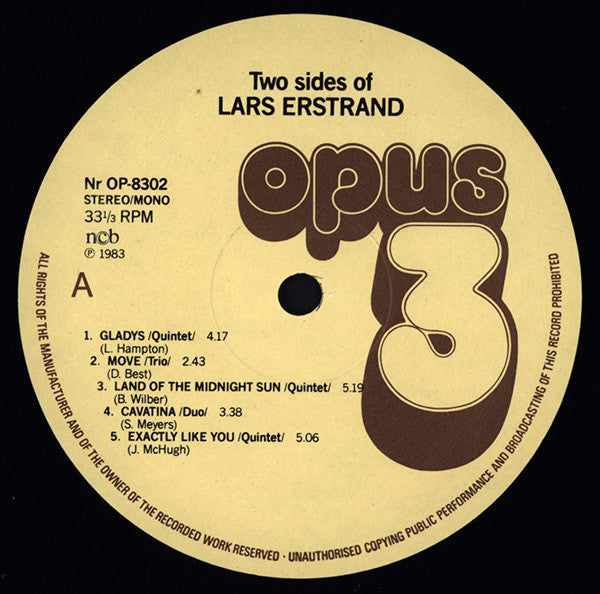 Lars Erstrand : Two Sides Of Lars Erstrand (LP, Album)