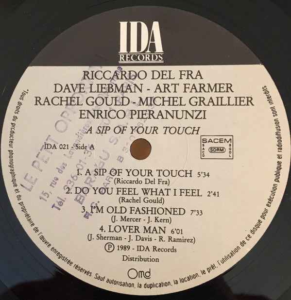 Riccardo Del Fra : A Sip Of Your Touch (LP, Album)