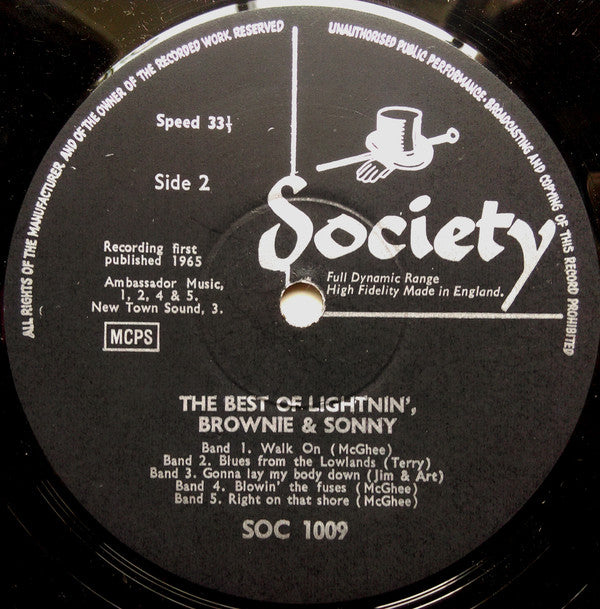 Lightnin' Hopkins / Brownie McGhee / Sonny Terry : Lightnin' Sonny & Brownie (LP, Album, Mono)