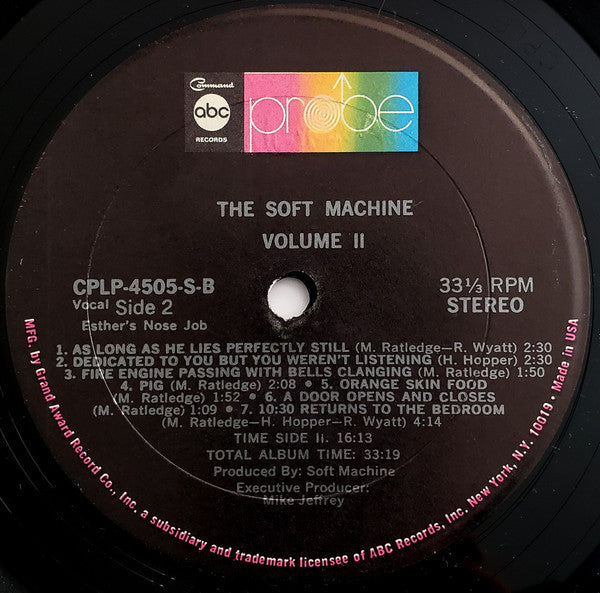 The Soft Machine* - Volume Two (Vinyl, LP, Album)