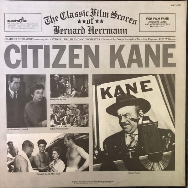 Charles Gerhardt, National Philharmonic Orchestra, Bernard Herrmann : Citizen Kane (The Classic Film Scores Of Bernard Herrmann) (LP, Album, Quad, Qua)