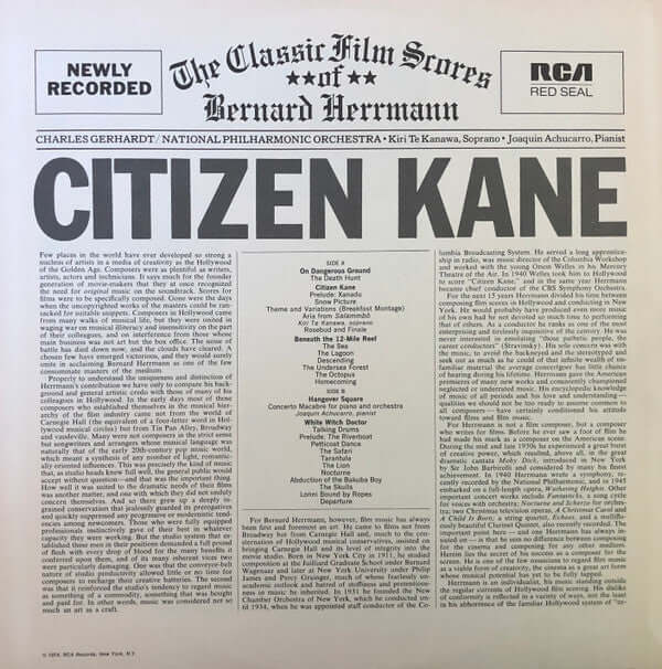 Charles Gerhardt, National Philharmonic Orchestra, Bernard Herrmann : Citizen Kane (The Classic Film Scores Of Bernard Herrmann) (LP, Album, Quad, Qua)