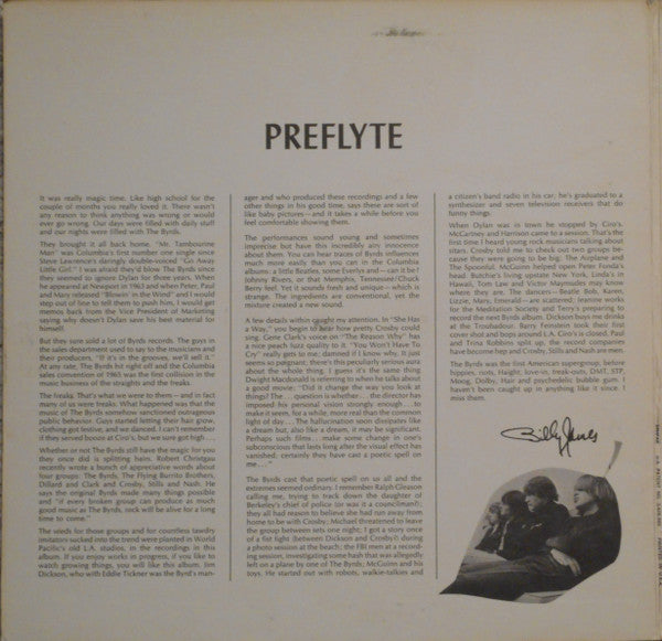David Crosby, Jim McGuinn, Chris Hillman, Gene Clark, Michael Clarke : Preflyte (LP, Uni)