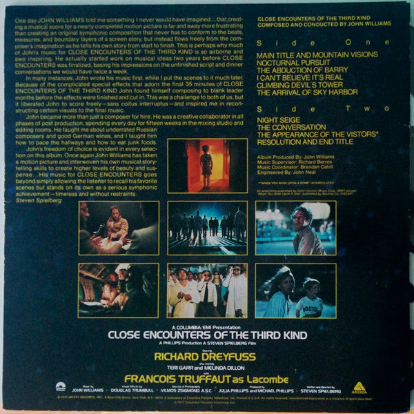 John Williams (4) : Close Encounters Of The Third Kind (Original Motion Picture Soundtrack) (LP, Album, Pit + 7", S/Sided, Single, Styrene, Pit)