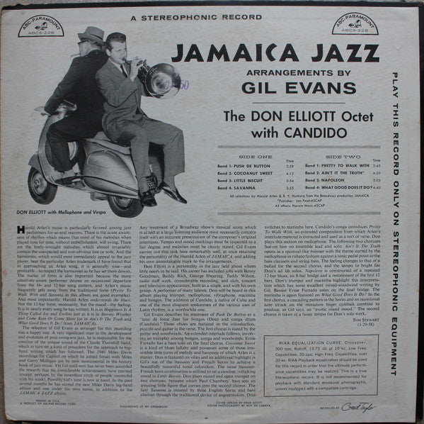 The Don Elliott Octet Featuring Candido : Jamaica Jazz (LP, Album)
