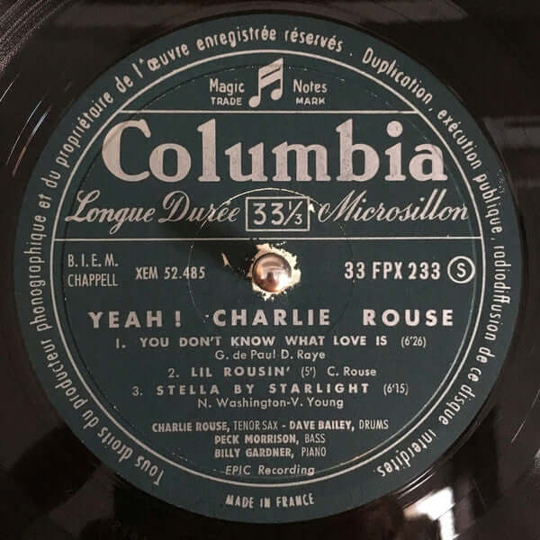 Charlie Rouse : Yeah! (LP, Album, Mono)