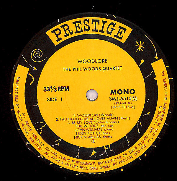 The Phil Woods Quartet : Woodlore (LP, Album, Mono, RE)