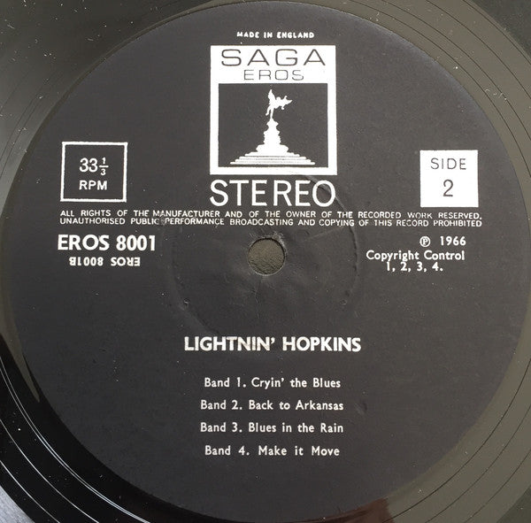 Lightnin' Hopkins : Lightnin' Hopkins (LP, Album)