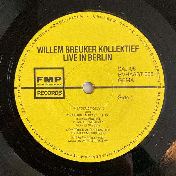 Willem Breuker Kollektief : Live In Berlin (LP, Album, RP)