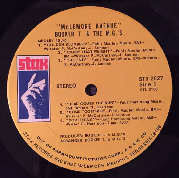 Booker T & The MG's : McLemore Avenue (LP, Album, Ter)
