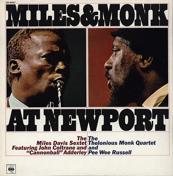 The Miles Davis Sextet & The Thelonious Monk Quartet : Miles & Monk At Newport (LP, Album, Mono, RE)
