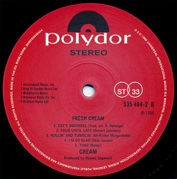 Cream  ~ Fresh Cream (Vinyl) - Djungel & Jazz