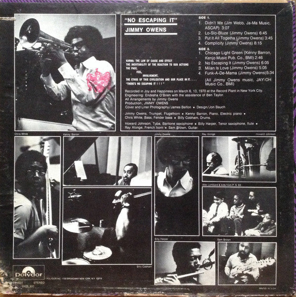 Jimmy Owens : No Escaping It (LP, Album)