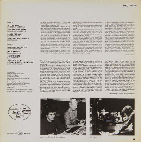 Bobby Durham Trio : Bobby Durham Trio (LP, Album)