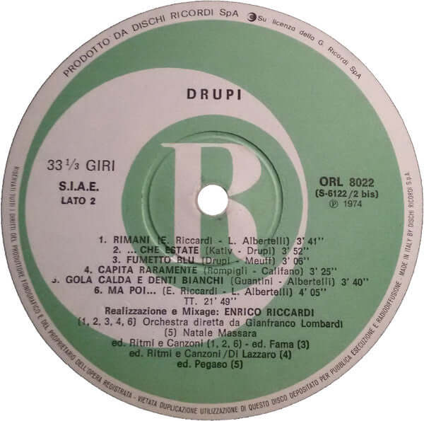 Drupi (2) : Drupi (LP, Album, RE, Gre)