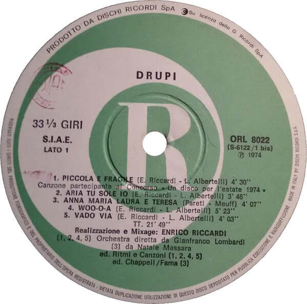 Drupi (2) : Drupi (LP, Album, RE, Gre)