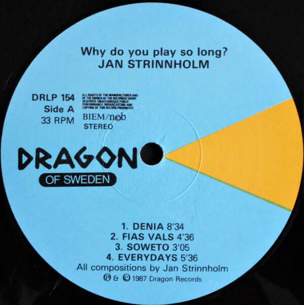 Jan Strinnholm : Why Do You Play So Long? (LP, Album)