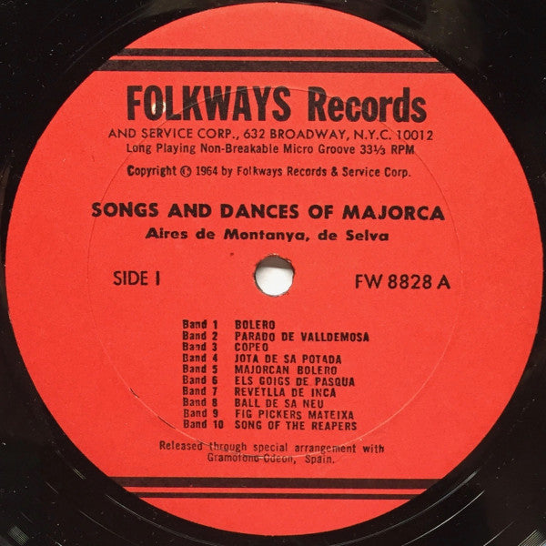Various : Songs And Dances Of Majorca (LP)