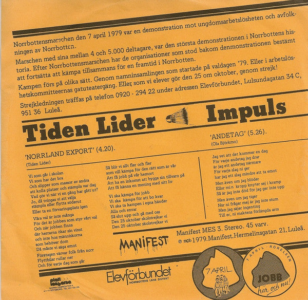 Tiden Lider / Impuls (16) : Split (7", Single)