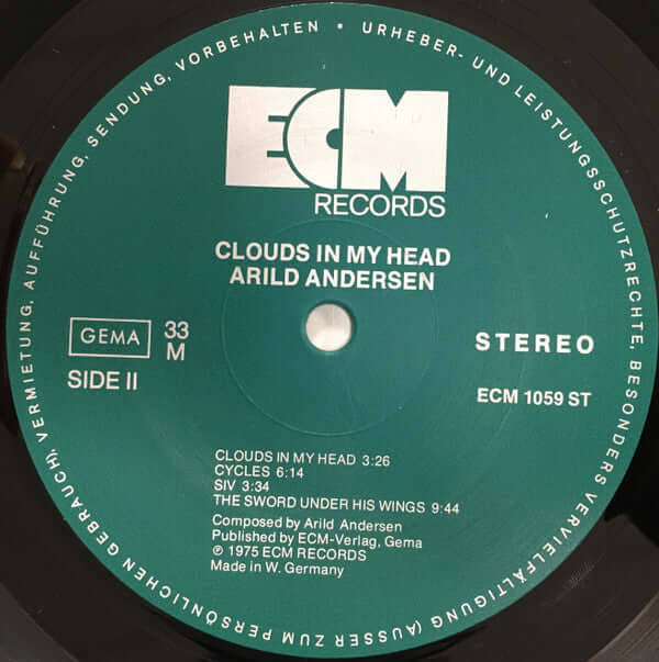 Arild Andersen : Clouds In My Head (LP, Album)