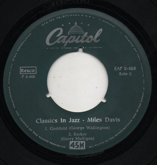Miles Davis : Classics In Jazz Part 2 (7", EP, Mono)
