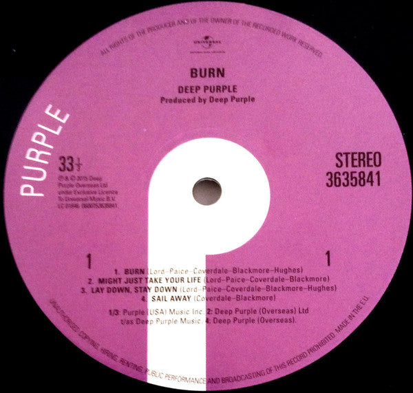 Deep Purple ~ Burn (Vinyl) - Djungel & Jazz