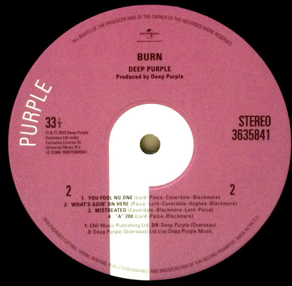 Deep Purple ~ Burn (Vinyl) - Djungel & Jazz