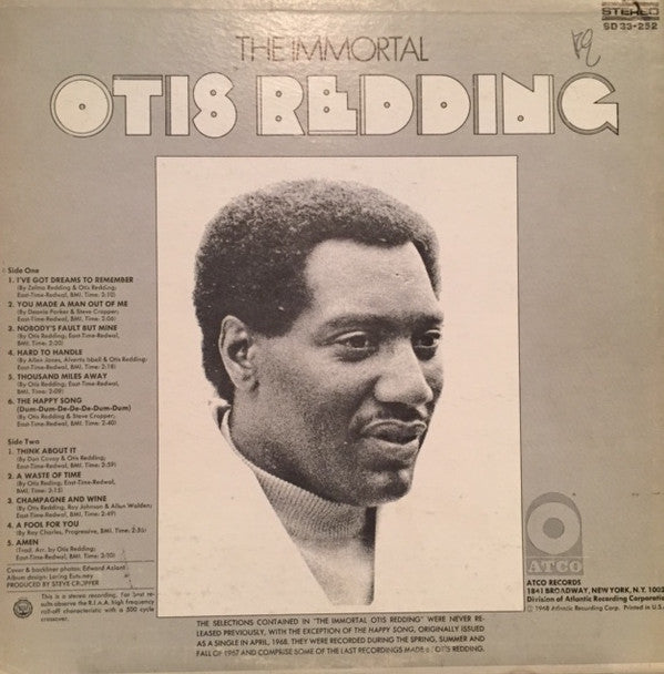 Otis Redding : The Immortal Otis Redding (LP, Album)