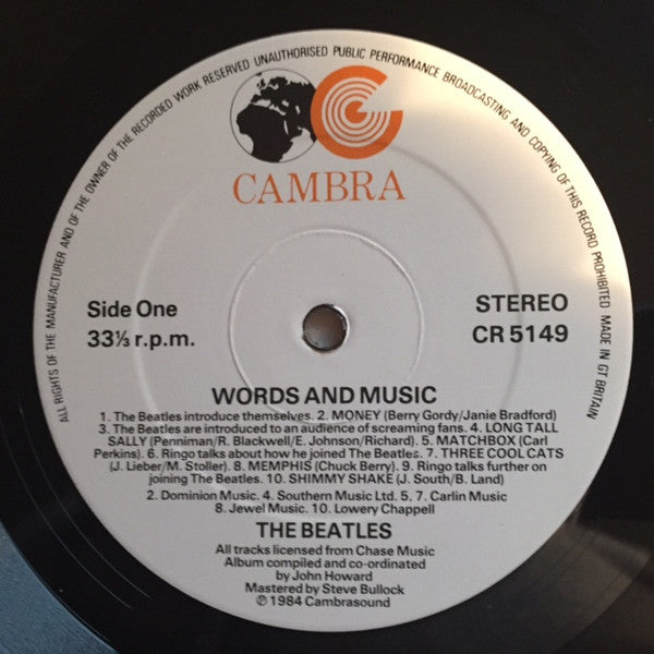 The Beatles : Words  & Music (2xLP, Comp)