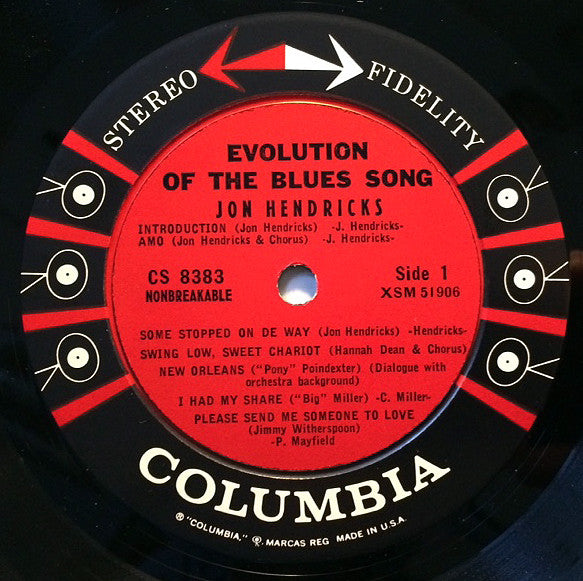Jon Hendricks : Evolution Of The Blues Song (LP, Album, dee)