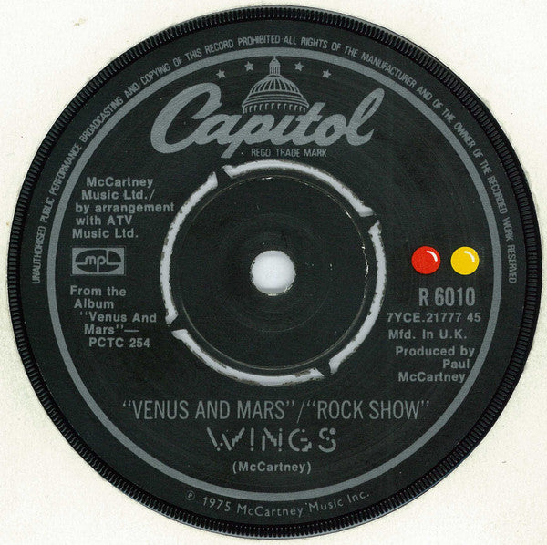Wings (2) : Venus And Mars / Rock Show (7", Single, Pus)