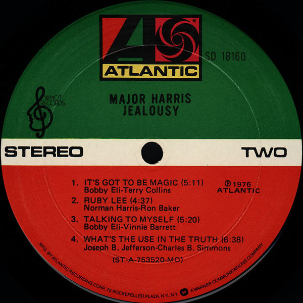 Major Harris : Jealousy (LP, Album, Mon)