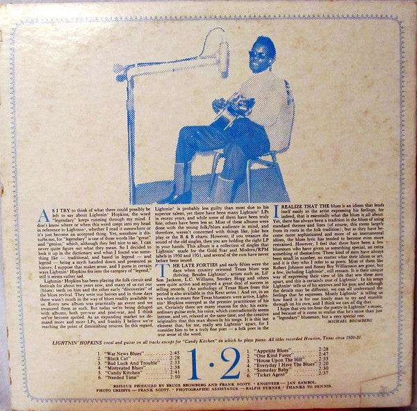 Lightnin' Hopkins : A Legend In His Own Time (LP, Comp, RE)