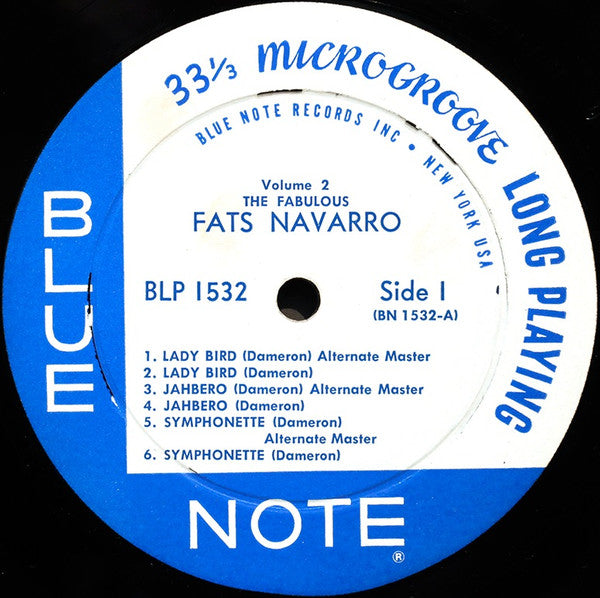 Fats Navarro : The Fabulous Fats Navarro Volume 2 (LP, Album, Mono, RE, RM)