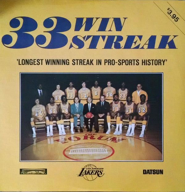 The 1971-72 Los Angeles Lakers, Chick Hearn, Lynn Shackelford : 33 Win Streak (LP, Comp)