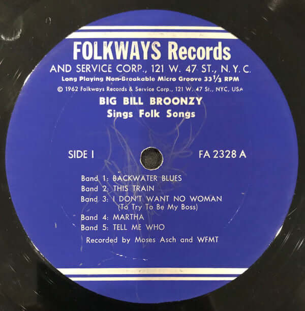 Big Bill Broonzy : Sings Folk Songs (LP, Album)