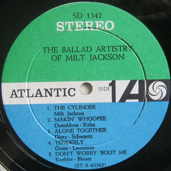 Milt Jackson : The Ballad Artistry Of Milt Jackson (LP, Album)