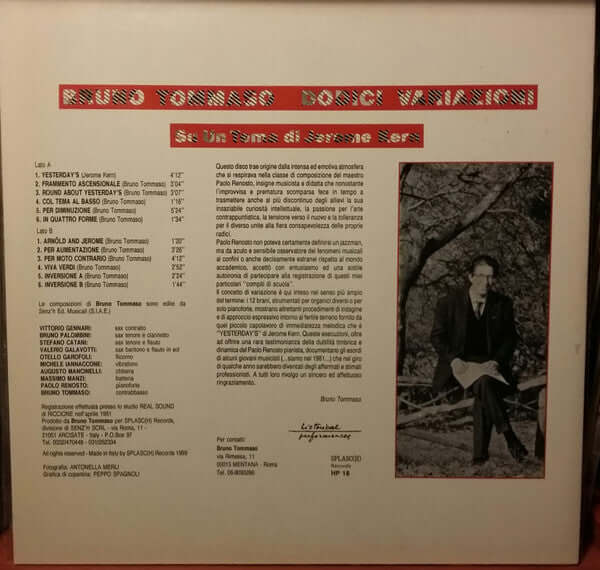 Bruno Tommaso : Dodici Variazioni Su Un Tema Di Jerome Kern (LP, Album)