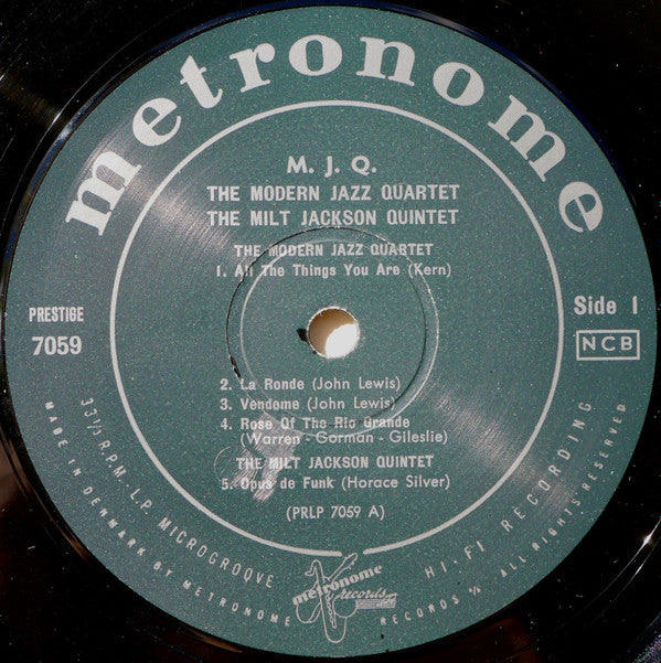 The Modern Jazz Quartet, Milt Jackson Quintet : M J Q (LP, Comp, RM)