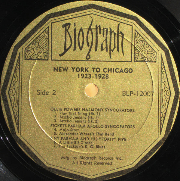 Various : New York To Chicago 1923-28 (LP, Comp)
