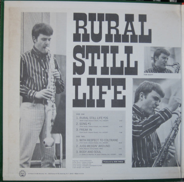 Tom Scott : Rural Still Life (LP, Album, RE)