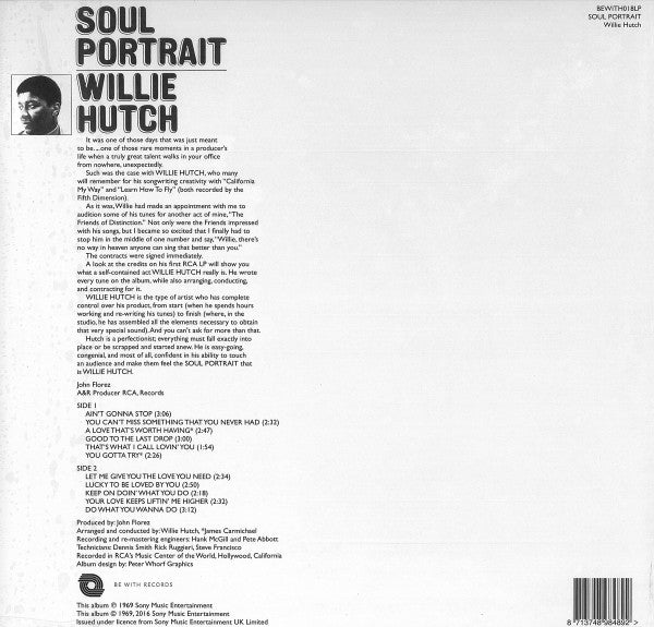 Willie Hutch : Soul Portrait (LP, Album, Ltd, RE, RM, 180)