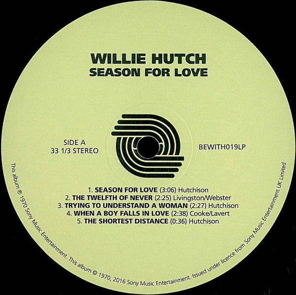 Willie Hutch : Season For Love (LP, Album, Ltd, RE, RM, 180)