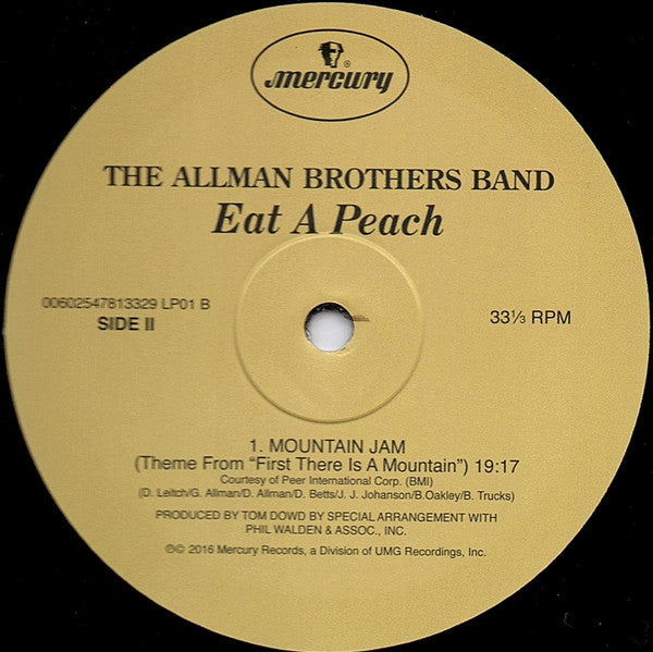 The Allman Brothers Band : Eat A Peach (2xLP, Album, RE, RM, 180)