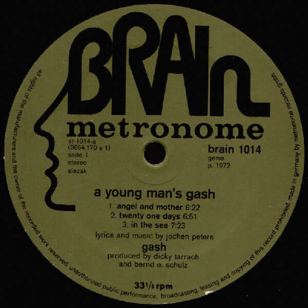 Gash (3) : A Young Man's Gash (LP, Album)