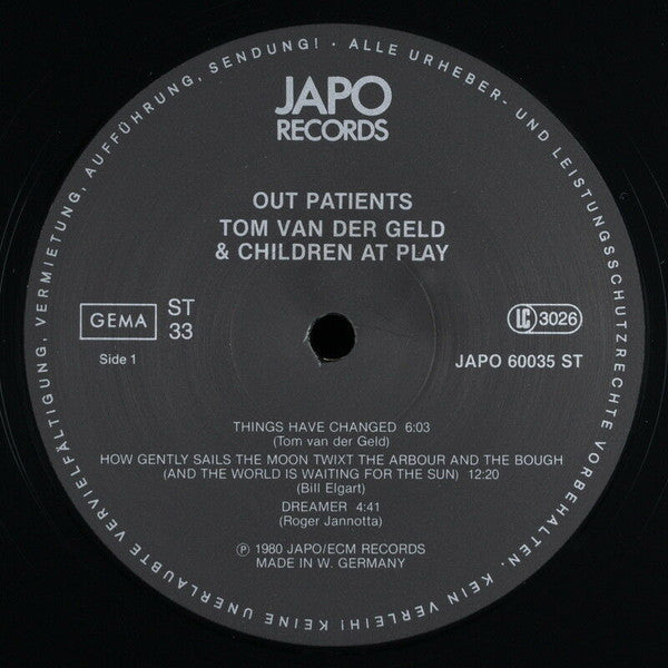 Tom van der Geld & Children At Play (2) : Out Patients (LP, Album)